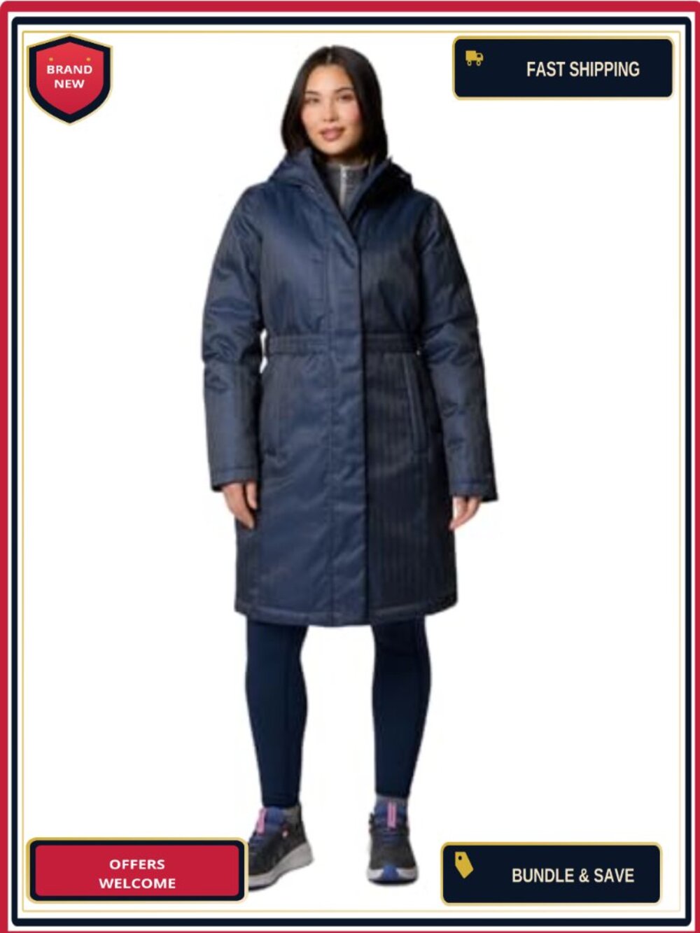 Women's 650 Fill Down Jacket Waterproof Omni-Heat Omni-Tech with Hood